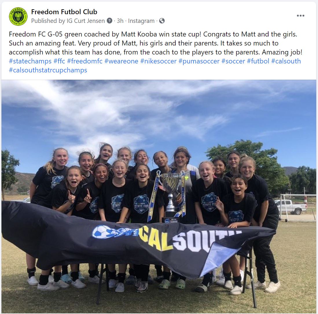 Koobo G05 State Cup Champs