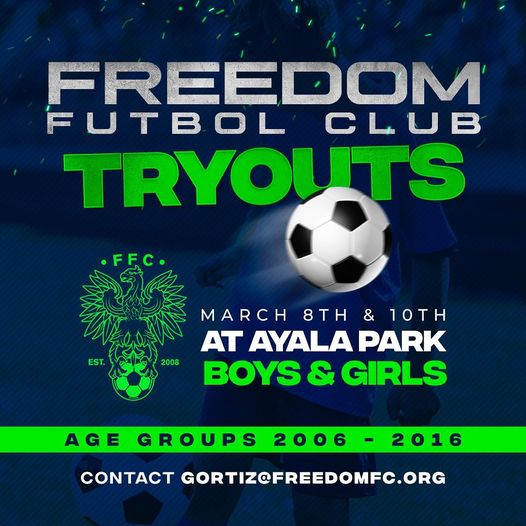 2022 Tryouts March 8 and 10th
